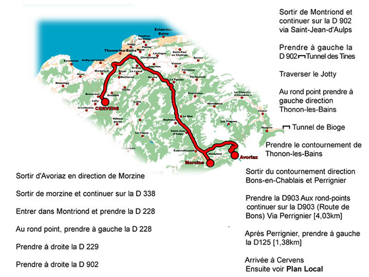 Plan depuis Morzine-Avoriaz