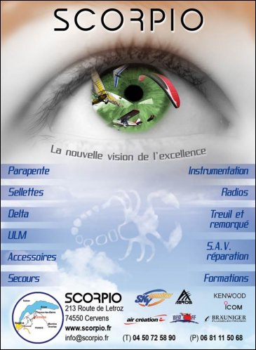 Flyer Scorpio pendant la Coupe Icare 2011  St Hilaire